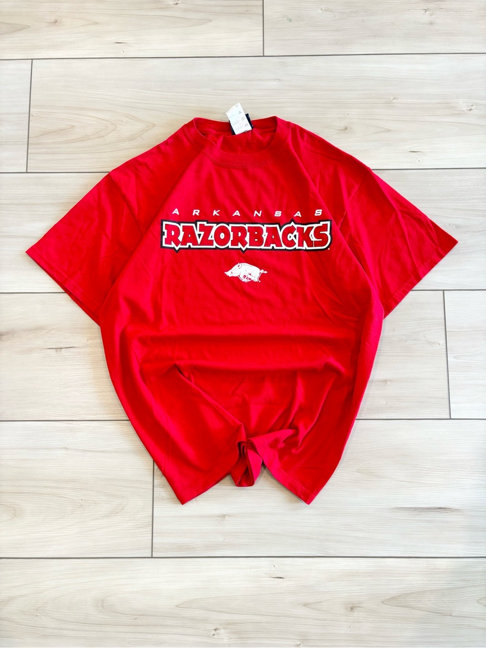 American Vintage 90s Arkansas Razorbacks College football Men’s Red Graphic Tee